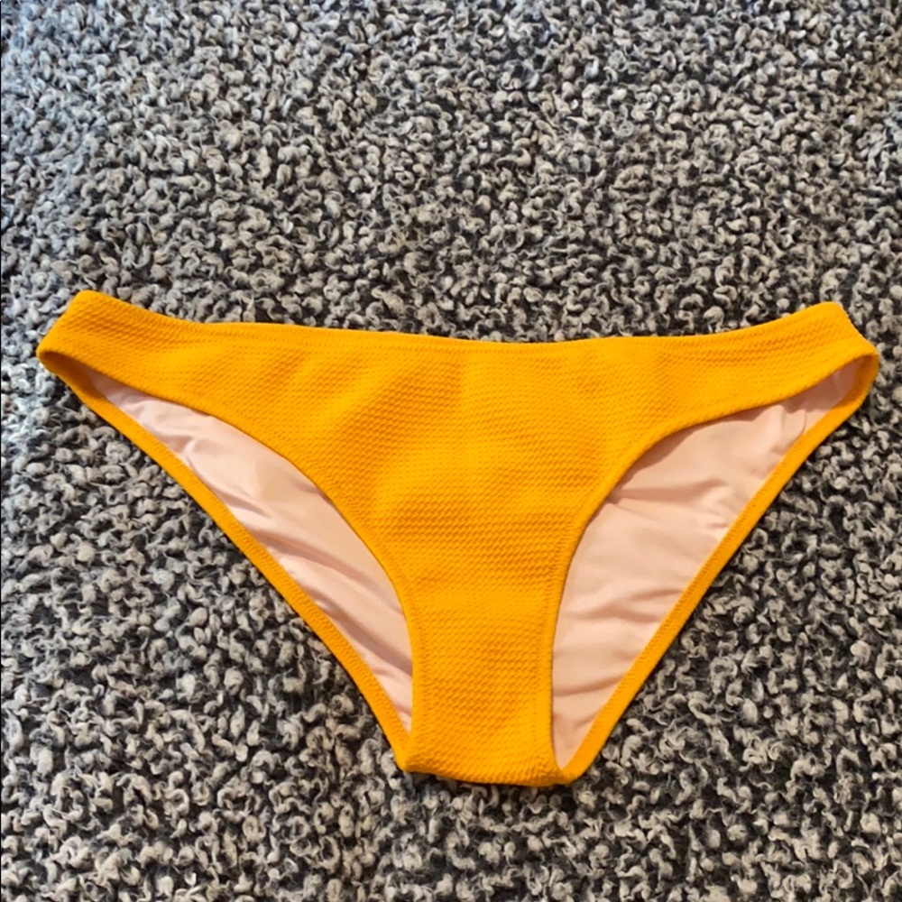 Shade & Shore mustard yelliw bakini bottons